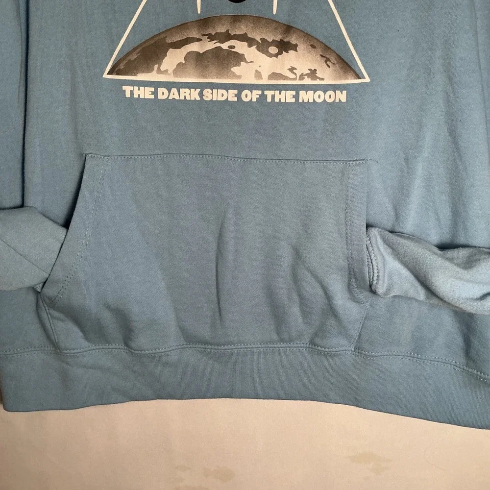 Pink Floyd Dark Side of the Moon Graphic Hoodie Blue‎ Rock Band Sweatshirt - Picture 15 of 16